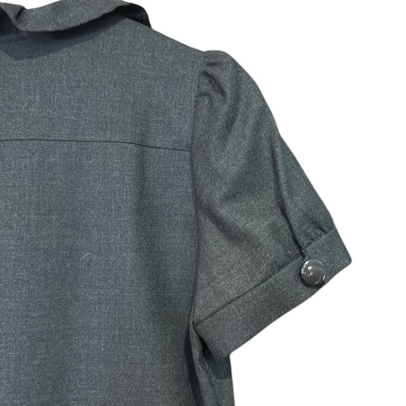 J. Crew Black Ribbon Ravine Cap-Sleeve Wool Dress Size 6 - Picture 7 of 14